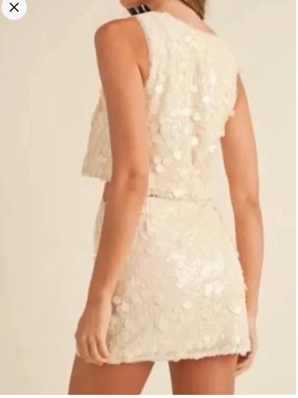 🔥🔥Mable White Sequin tank and mini skirt set - Picture 16 of 16